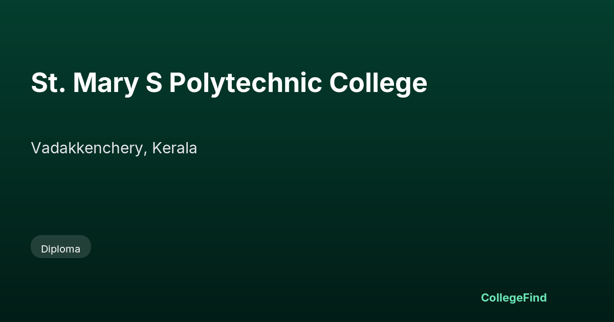 st. mary s polytechnic college