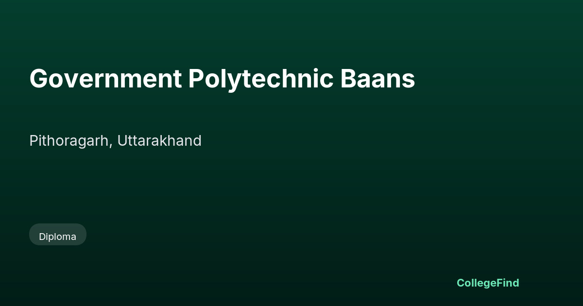 government polytechnic baans