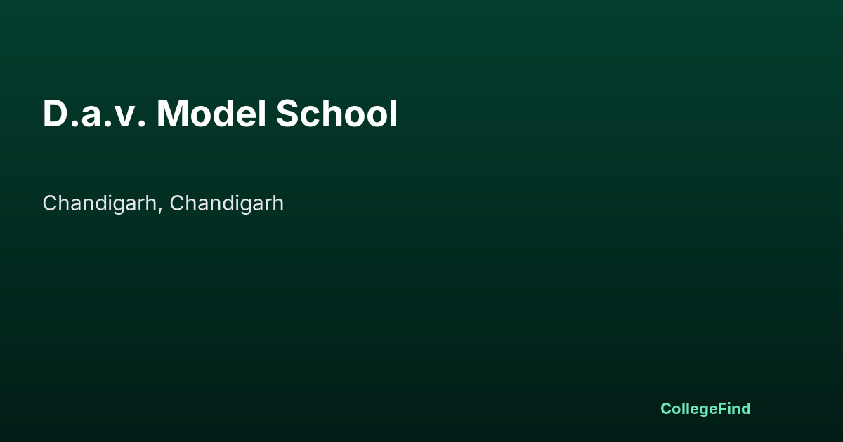 d.a.v. model school