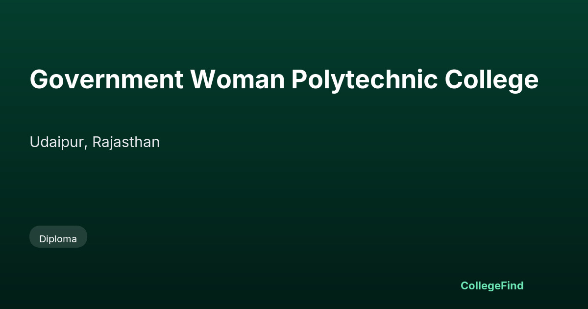 government woman polytechnic college