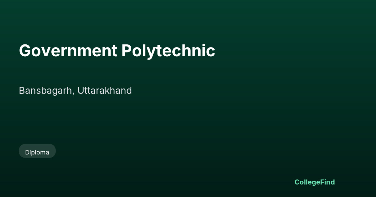 government polytechnic