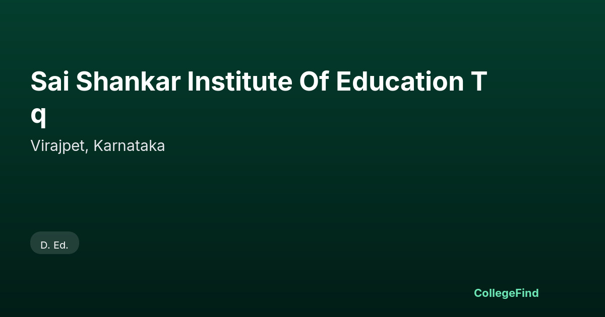 sai shankar institute of education tq