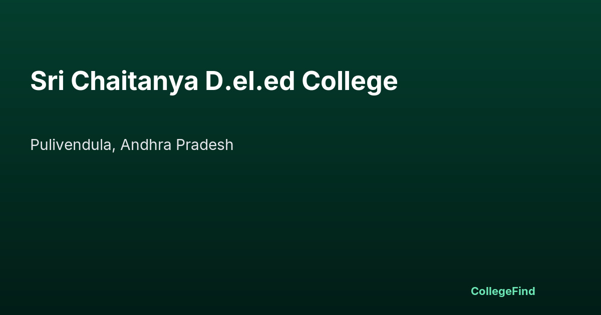 sri chaitanya d.el.ed college