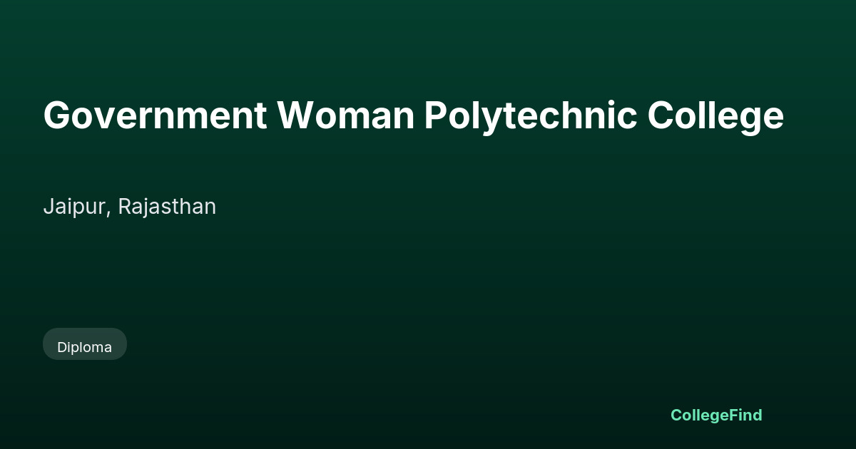 government woman polytechnic college