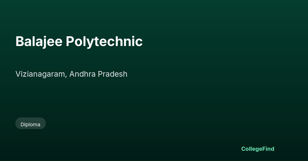 balajee polytechnic