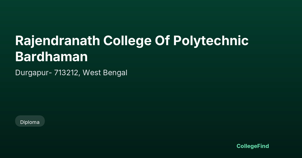 rajendranath college of polytechnic bardhaman