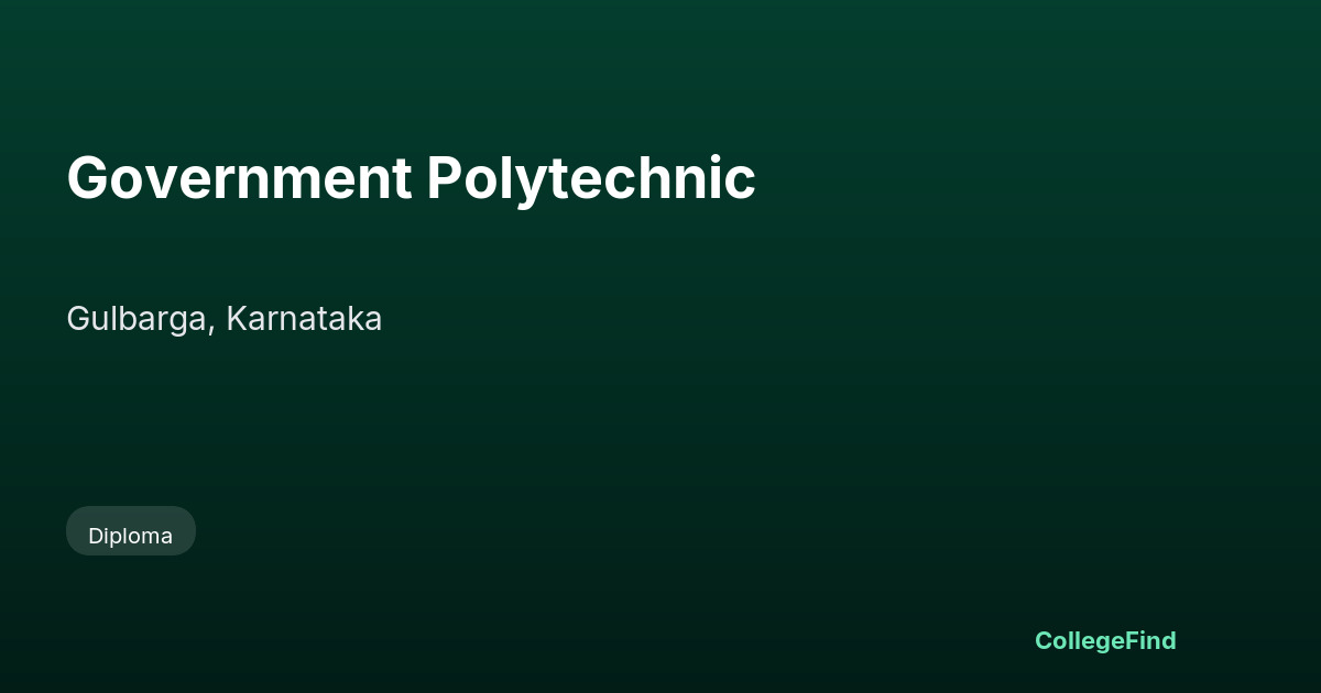 government polytechnic