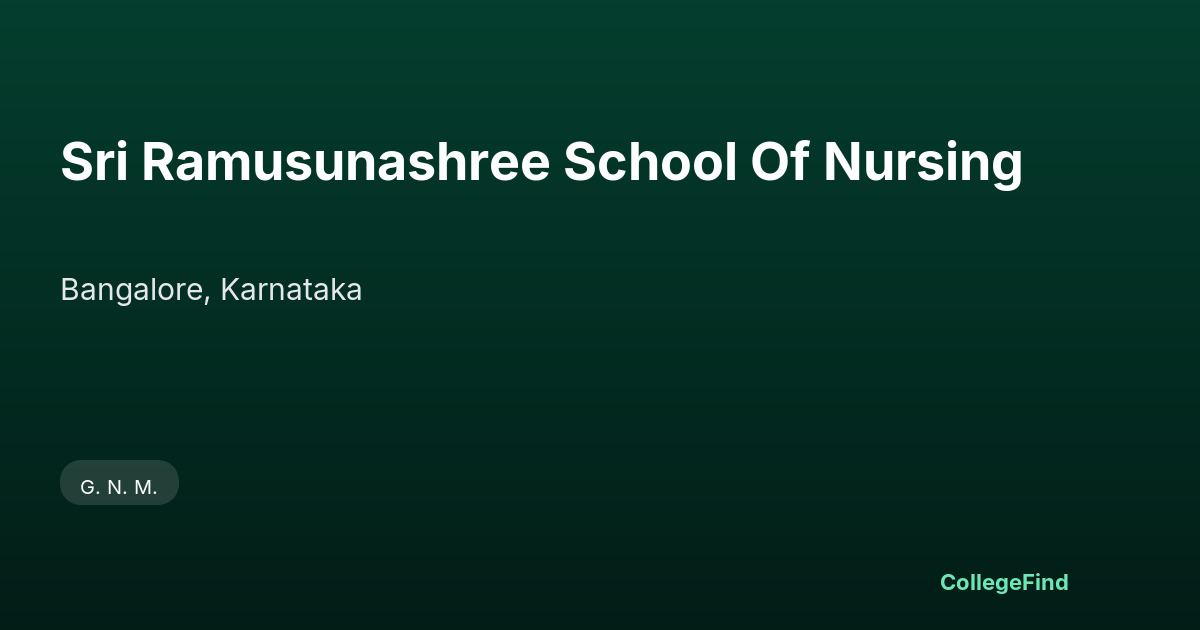 sri ramusunashree school of nursing