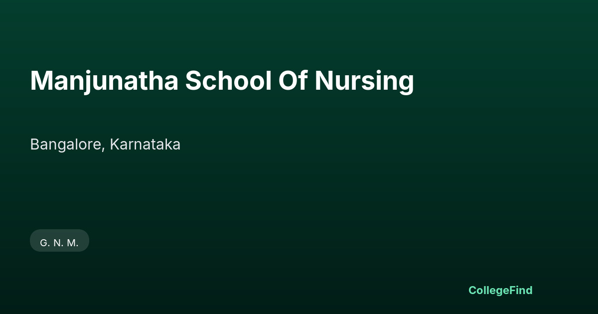 manjunatha school of nursing