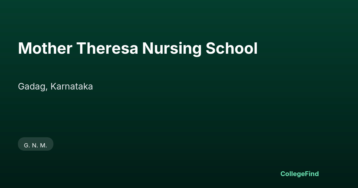 mother theresa nursing school