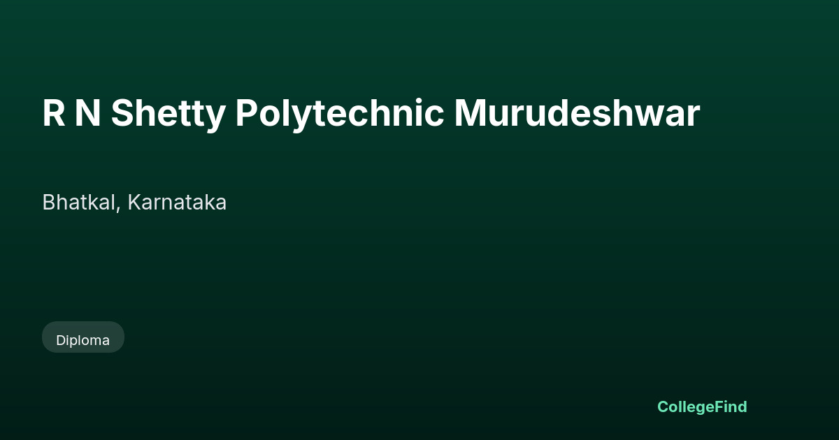 r n shetty polytechnic murudeshwar