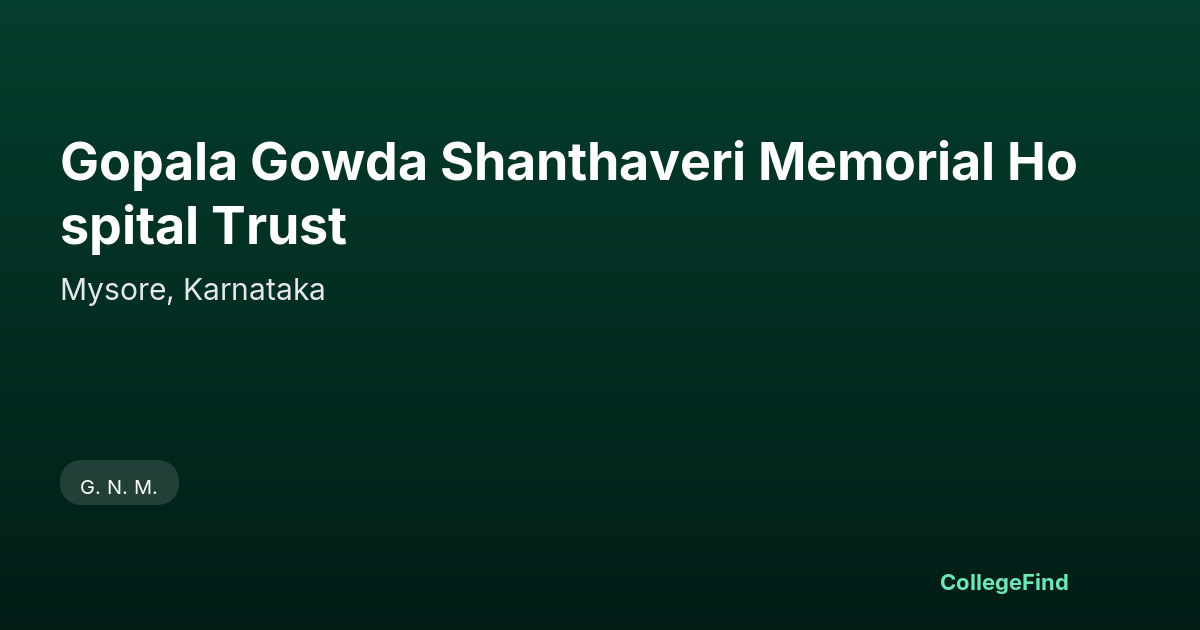 gopala gowda shanthaveri memorial hospital trust