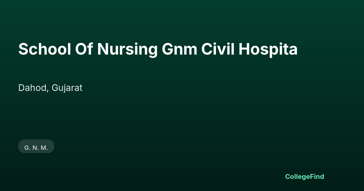 school of nursing gnm civil hospita
