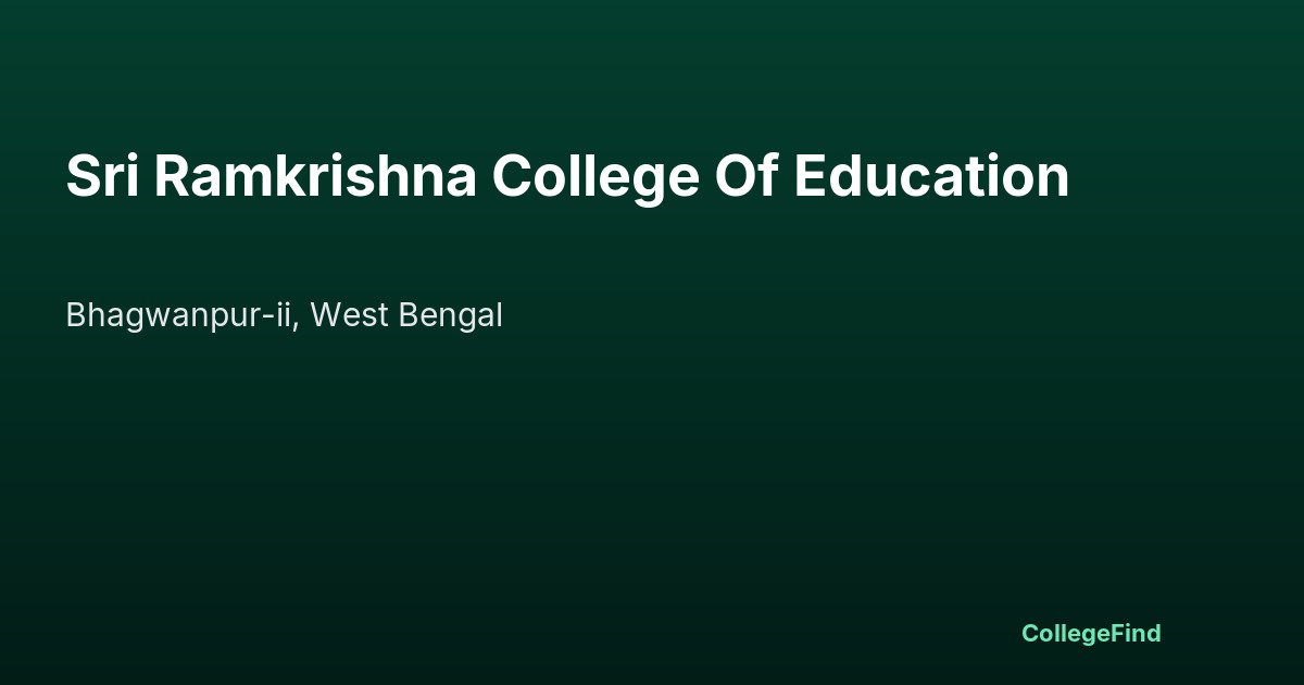 sri ramkrishna college of education