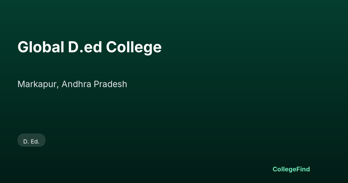 global d.ed college