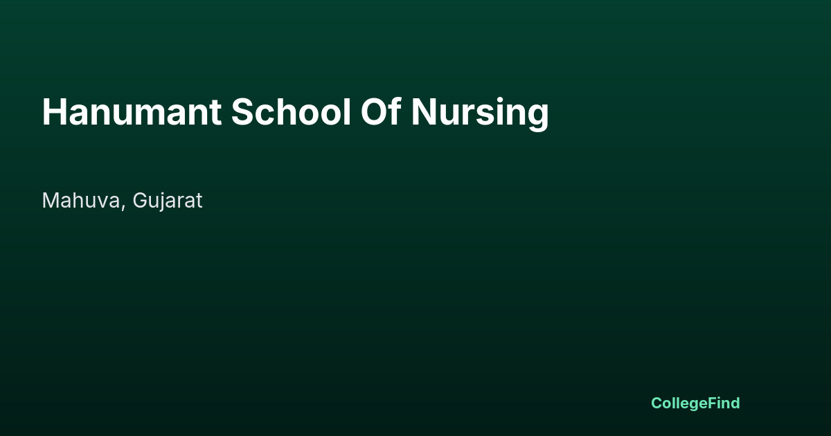 hanumant school of nursing
