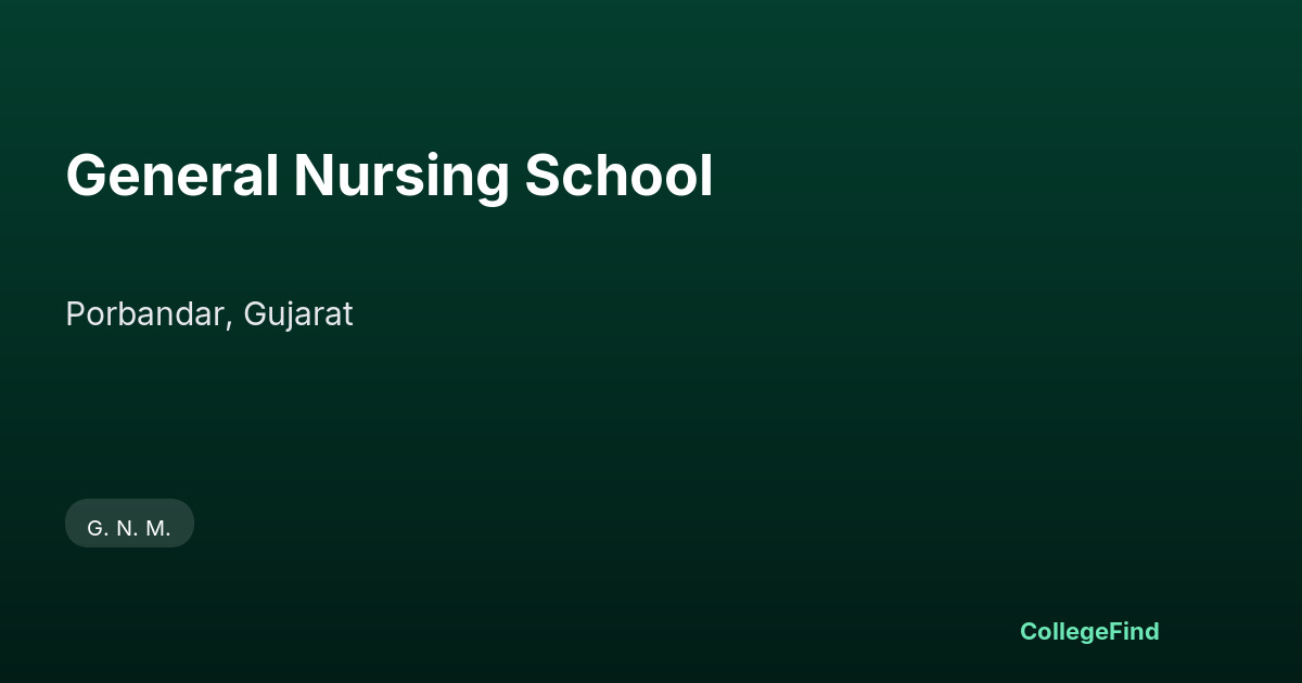 general nursing school